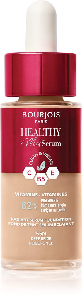 Bourjois Healthy Mix light makeup for a natural look Farbton 55N Deep Beige 30 ml