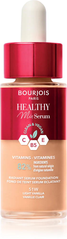 Bourjois Healthy Mix light makeup for a natural look Farbton 51W Light Vanilla 30 ml