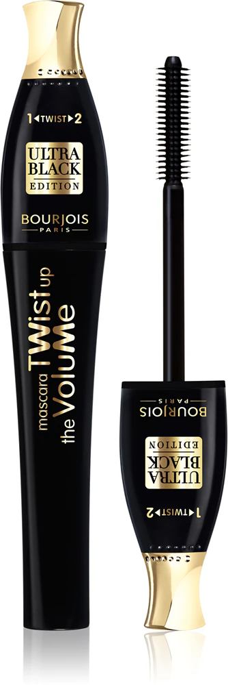 Bourjois Twist Up The Volume Mascara for volume with 2 in 1 brush Farbton Ultra Black 8 ml