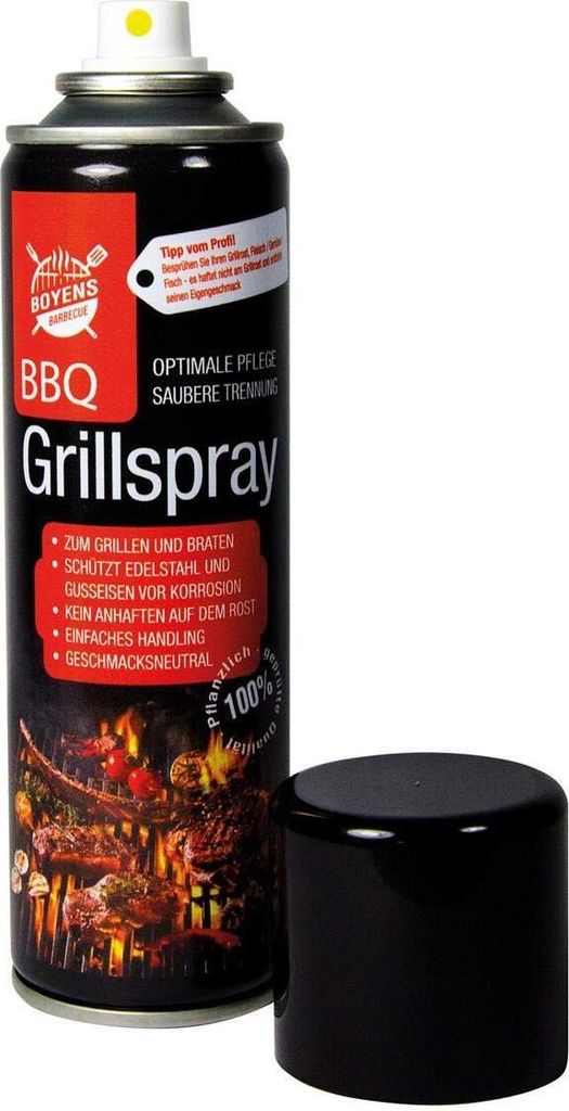 Neutral Boyens 200ml BBQ Grill Spray, Release Spray for Cast Iron Grills, Care Spray, Can, Release Agent, Baking Spray, Vegan 200 ml