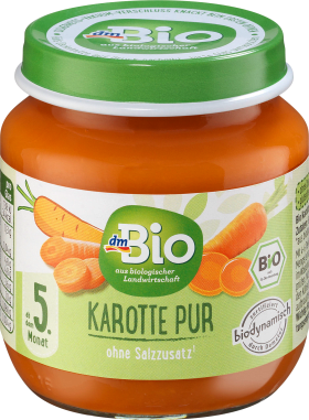 dmBio Pure carrot from the 5th month, Demeter, 125 g