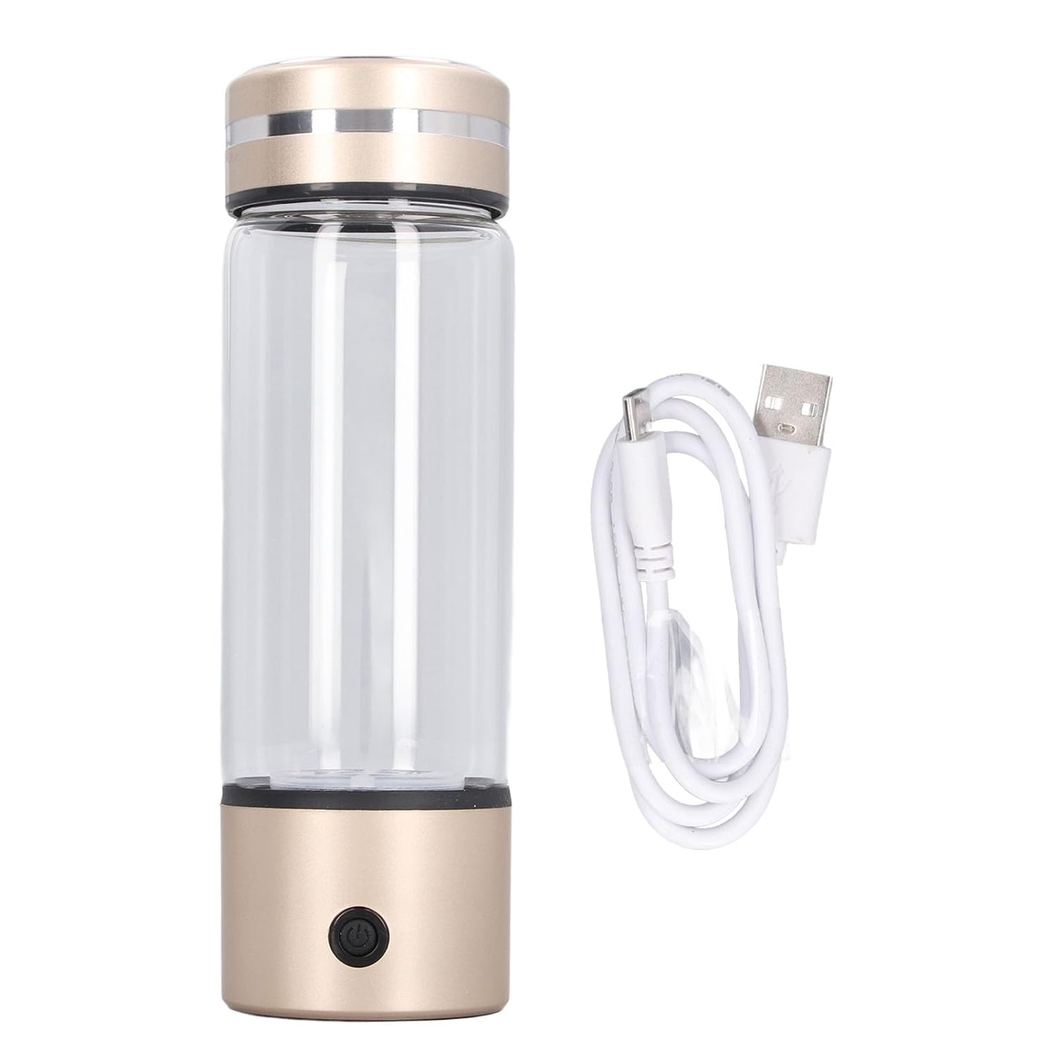 Hydrogen Water Generator Hydrogen Rich Water Bottle Hydrogen Generator 300 ml 1200 to 1400 PPB 3 Minutes Fast Electrolysis Hydrogen Water Ioniser for Office Home and Travel