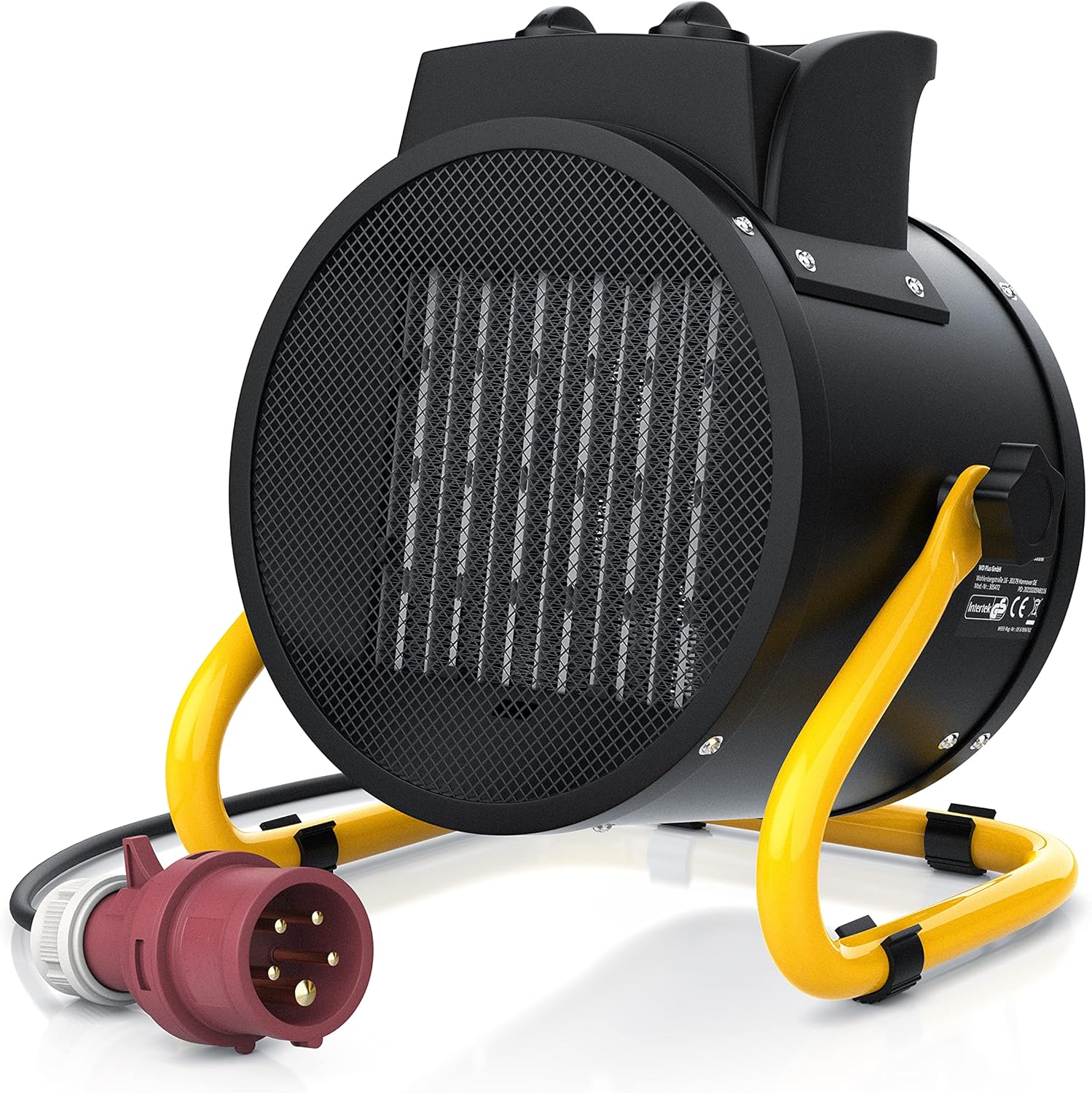 Brandson Fan Heater 5000 Watt, Heater 5 kW with 400 Volt High Current 588 m3/h, Extra Strong, Construction Dryer, Room Dryer, 2 Heat Settings, Electric Heater Fan, for Construction Site, Garage,