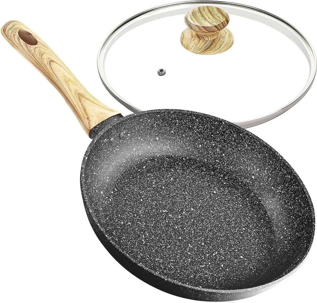 sonstige 28cm frying pan with lid, non-stick coated stone pan