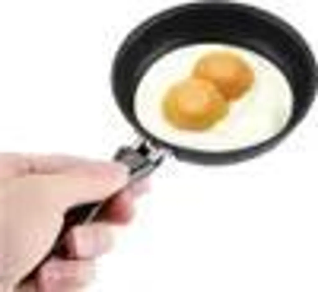 RPSTrading Frying pan, cast iron, 12 cm, non-stick, mini, black, ergonomic handle, non-toxic