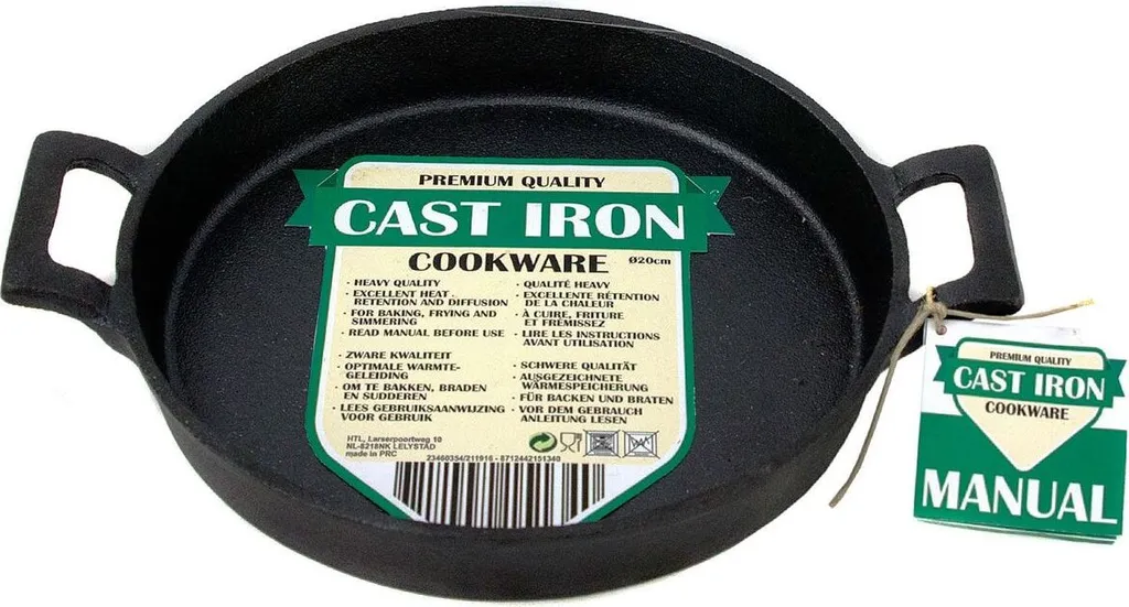 HIT Trading Frying pan - Black - Cast iron - 25 x 20 cm