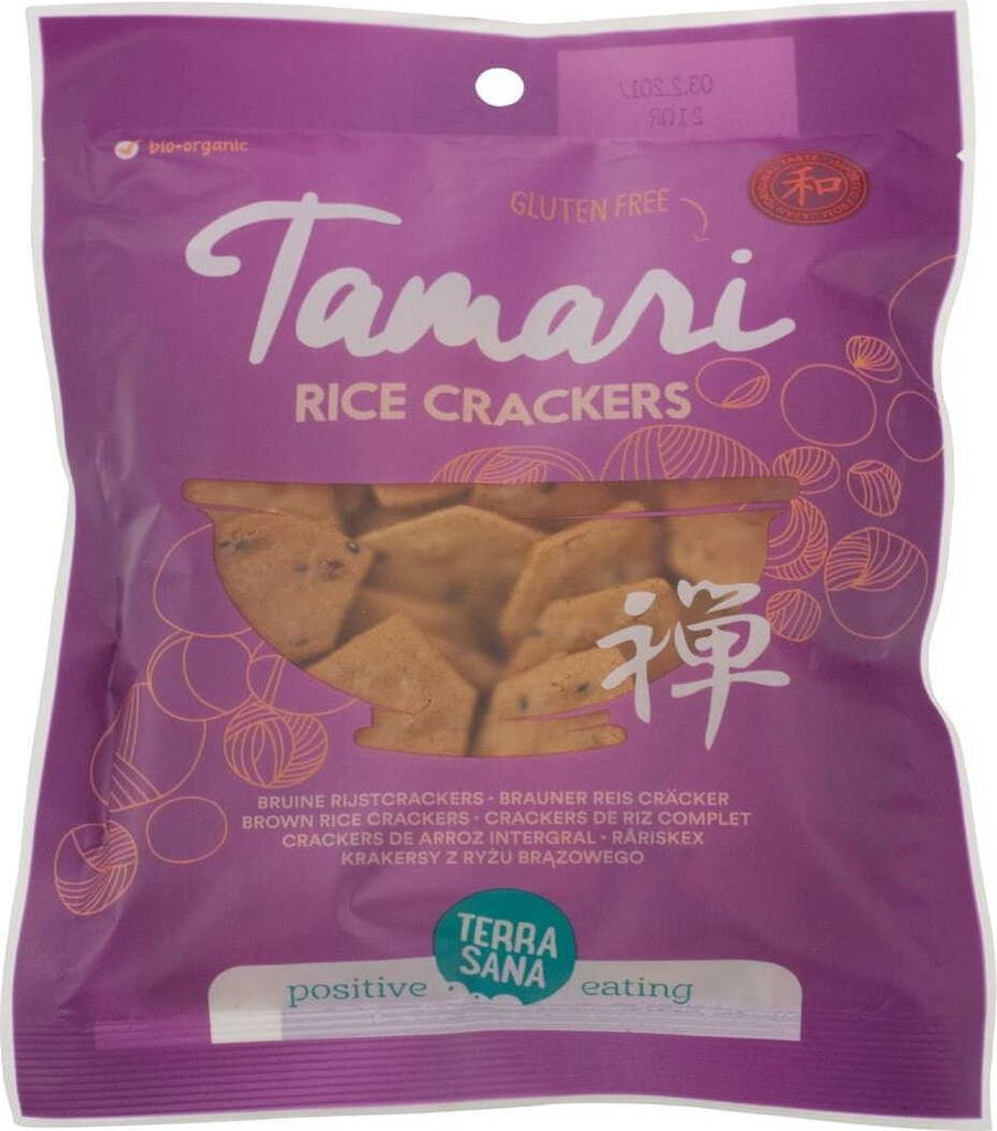 BROWN RICE CRACKERS TAMARI 60 g - TERRASANA