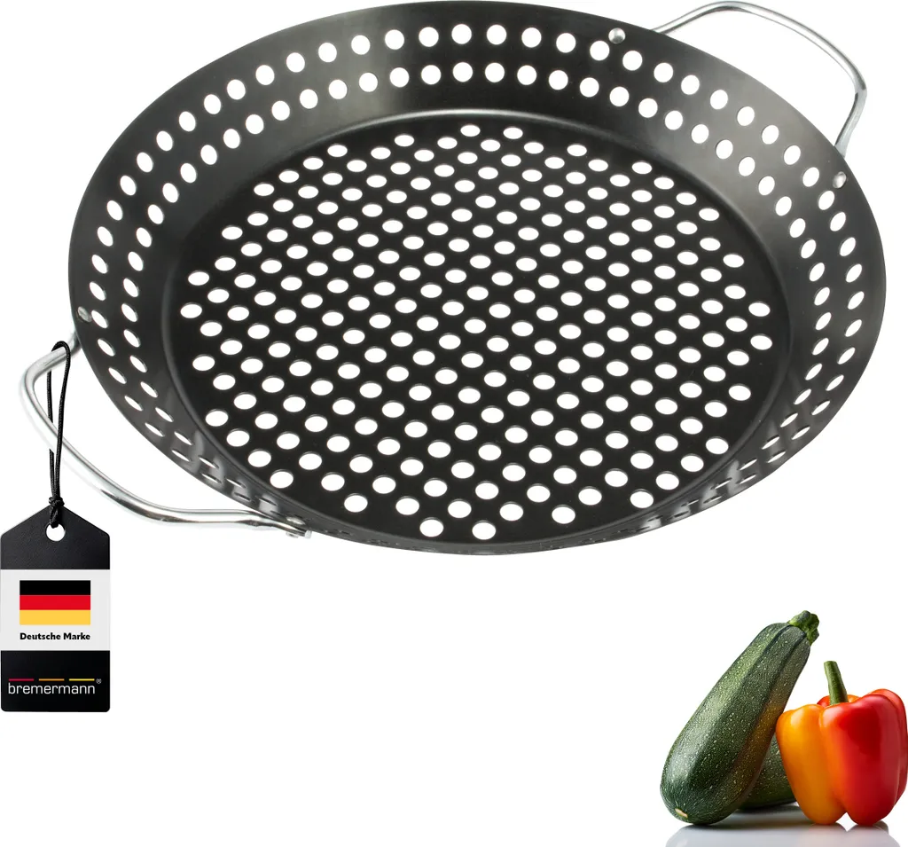bremermann grill pan, non-stick coated grill plate, 37.5 x 30.5 cm