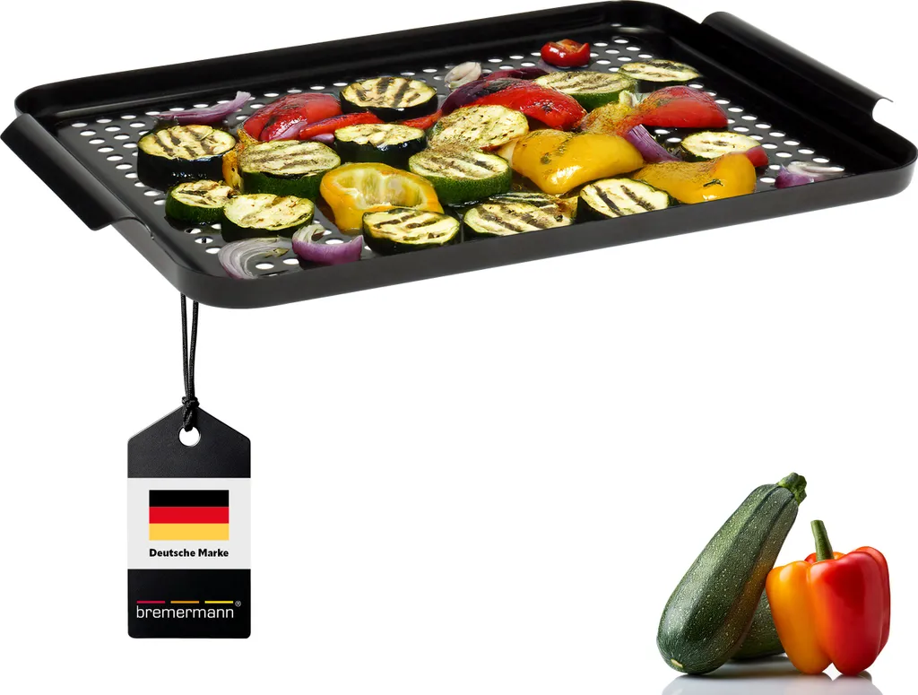 bremermann MAXI grill plate, grill pan, non-stick coated, 44.5 x 29 cm