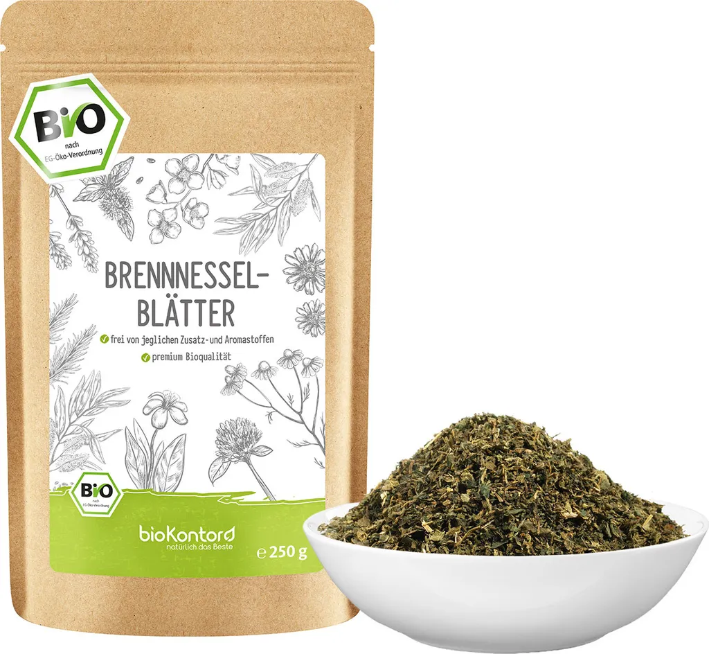 biokontor Nettle leaves 250 g | loose, dried, cut leaves | certified organic 250g