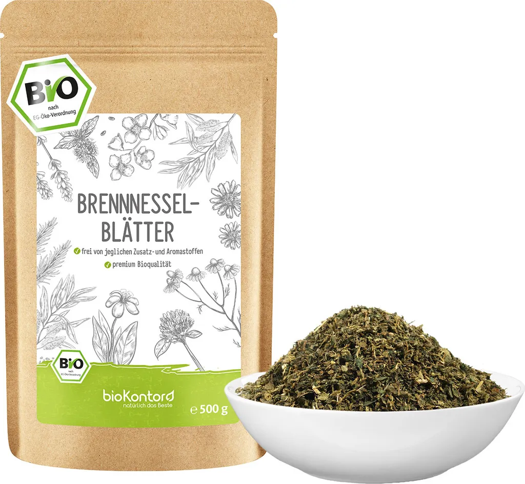 biokontor Nettle leaves 500 g | loose, dried, cut leaves | certified organic