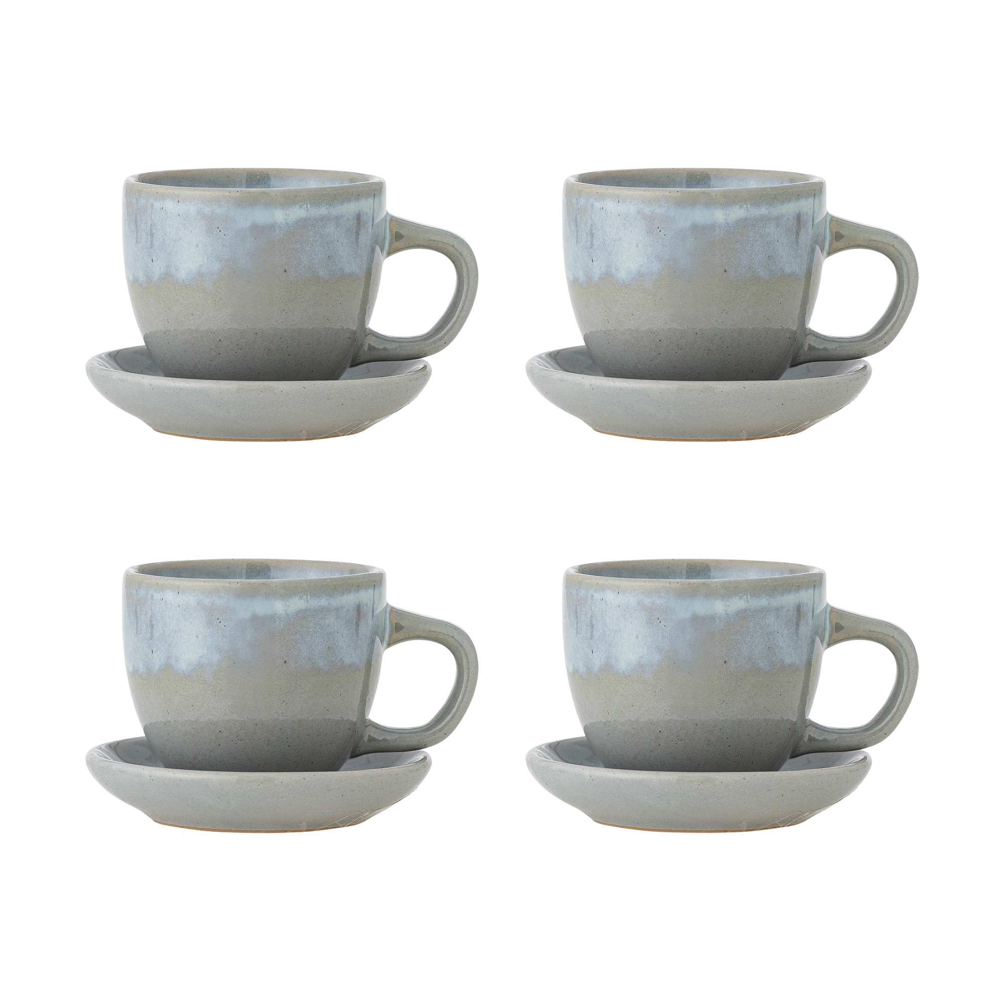 Bloomingville Brenta Cup and Saucer Set, Blue