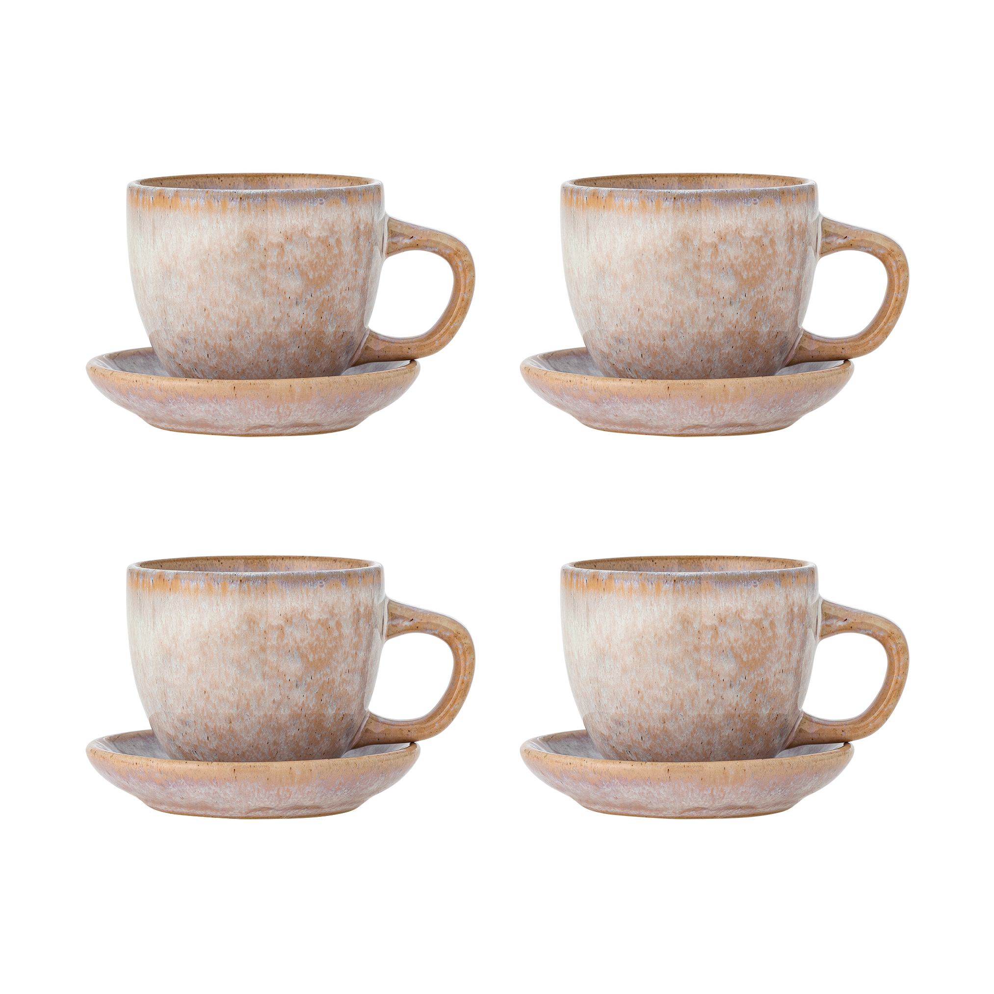 Bloomingville Brenta Cup and Saucer Set, 4-piece