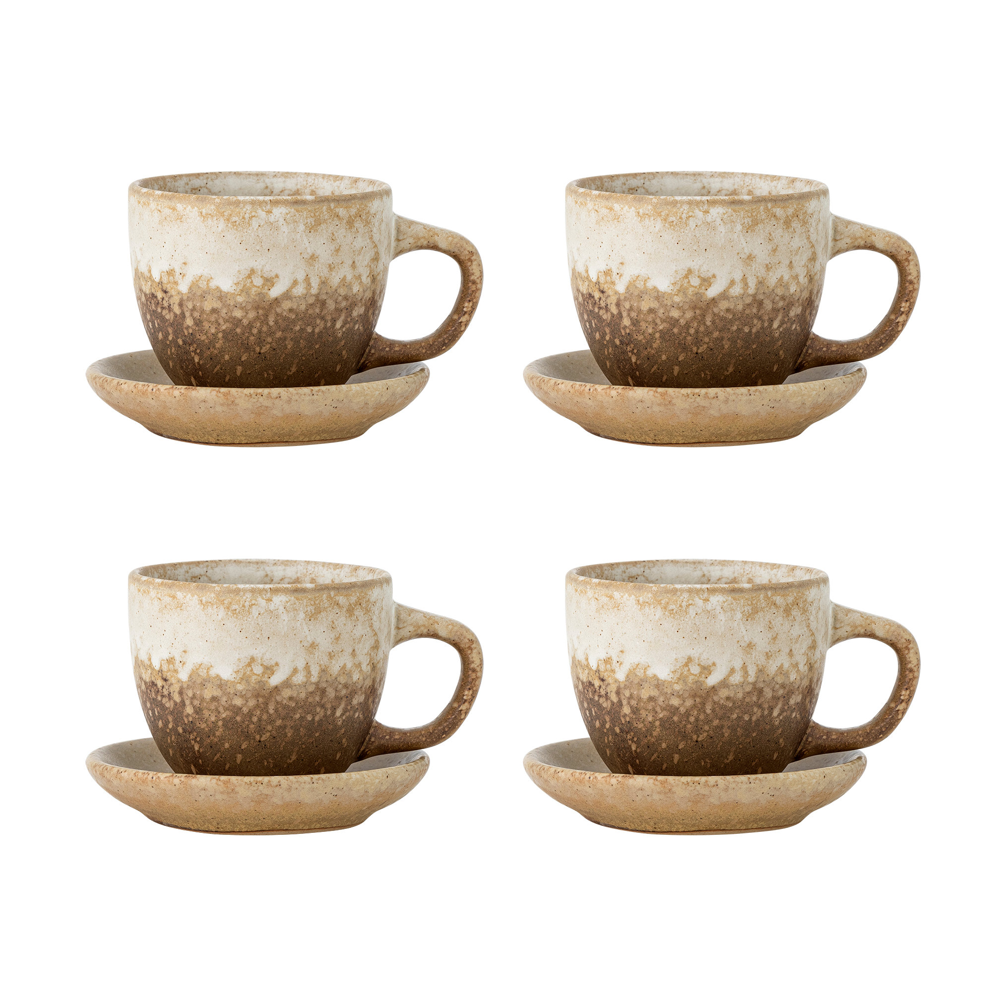 Bloomingville Brenta Cup and Saucer Set, Natural