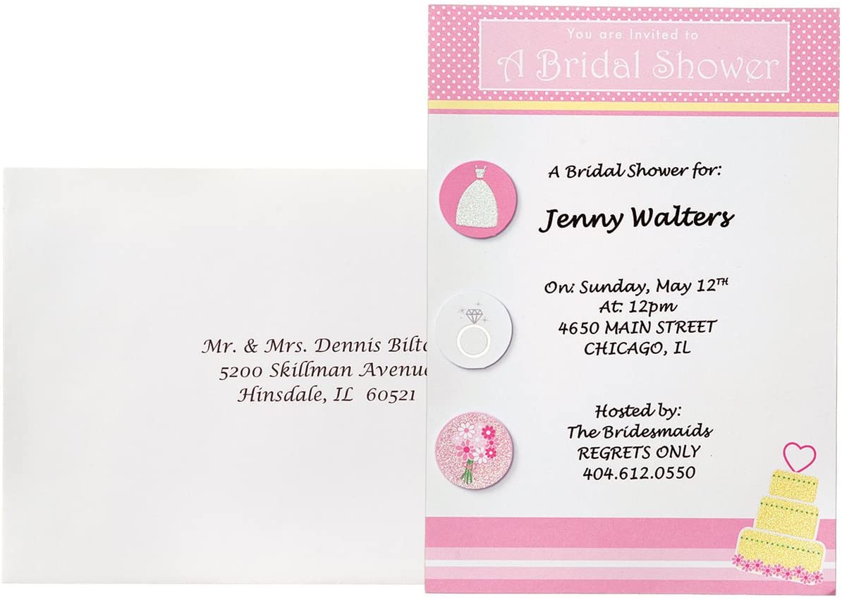 Wilton Bridal Shower Fun Invitations Makes 12-