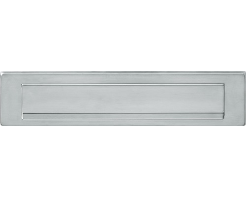 Letterbox letter slot Intersteel rectangular WxH 340/75 mm brushed stainless steel with flap