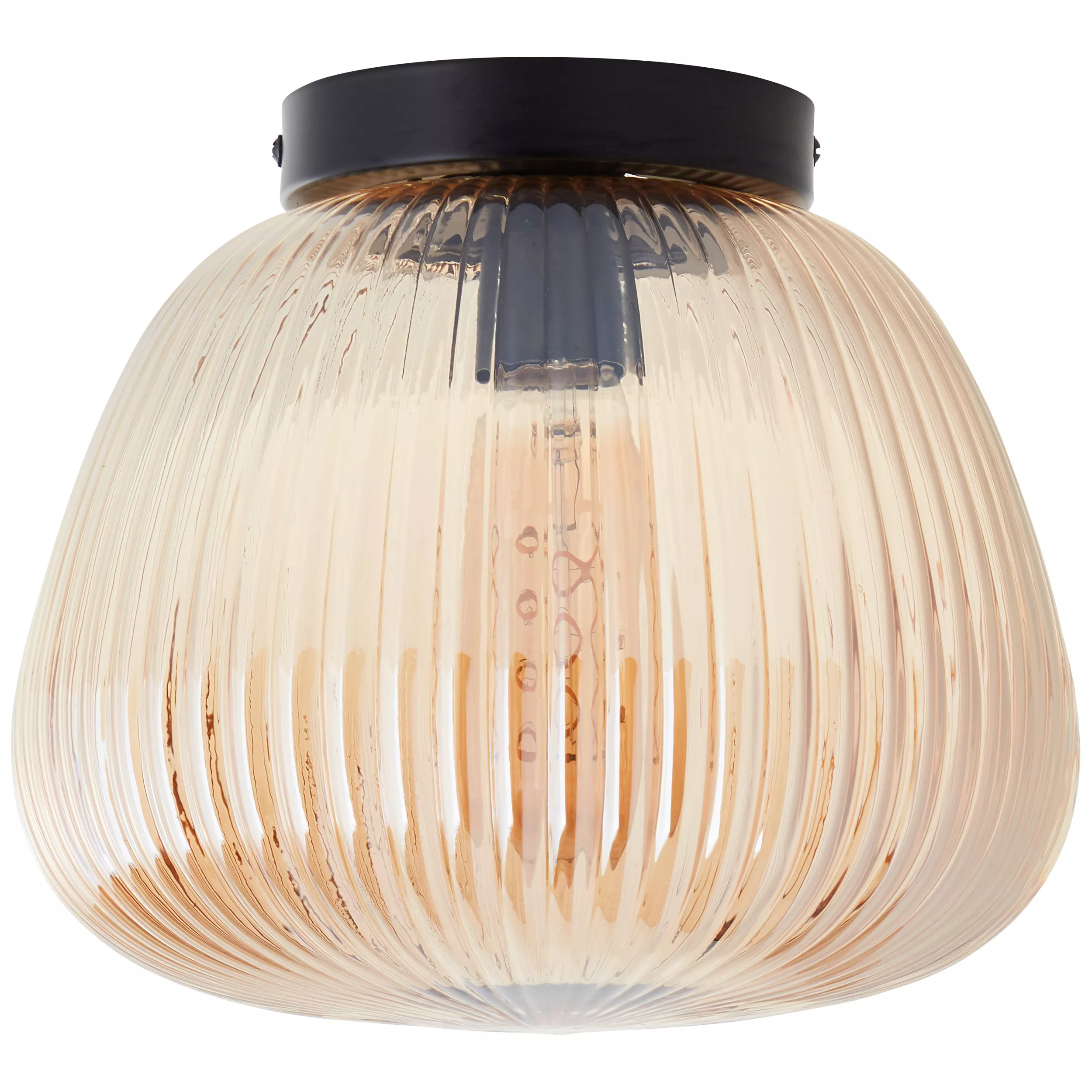 Brilliant Kaizen ceiling light 25/21.8 cm, Amber, black