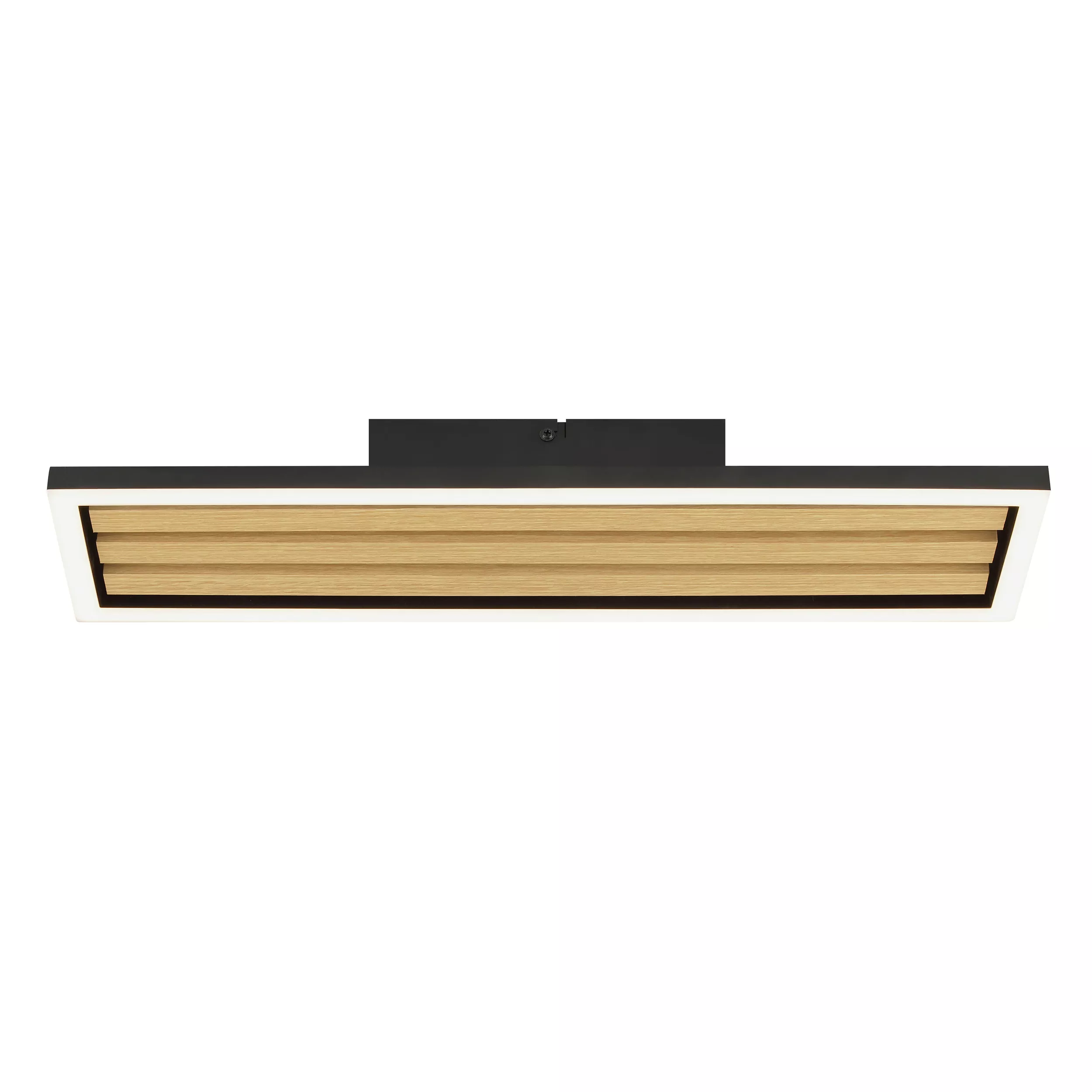 Brilliant LED ceiling light Calma Black/Wood 16/55/5 cm