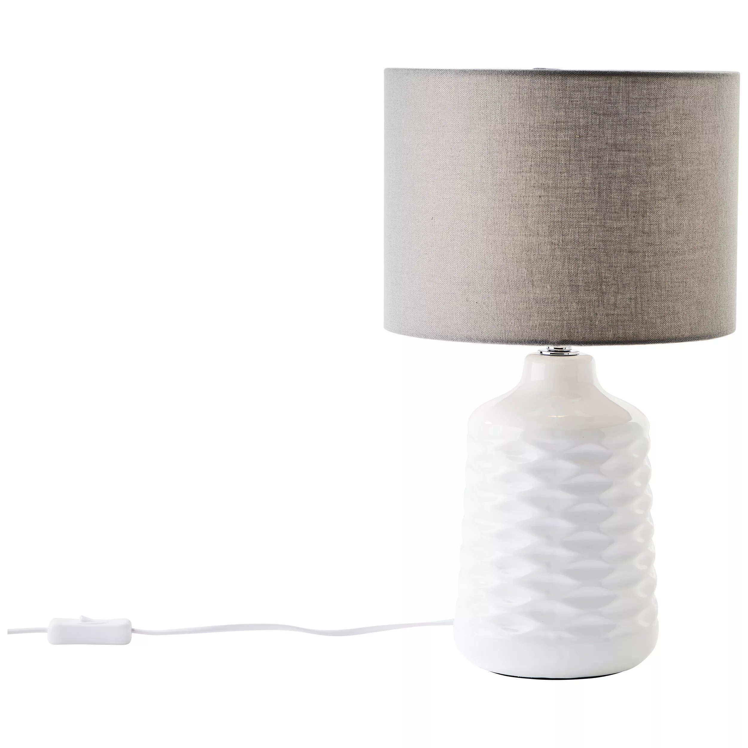 Brilliant table lamp 25/42 cm, Grey, White