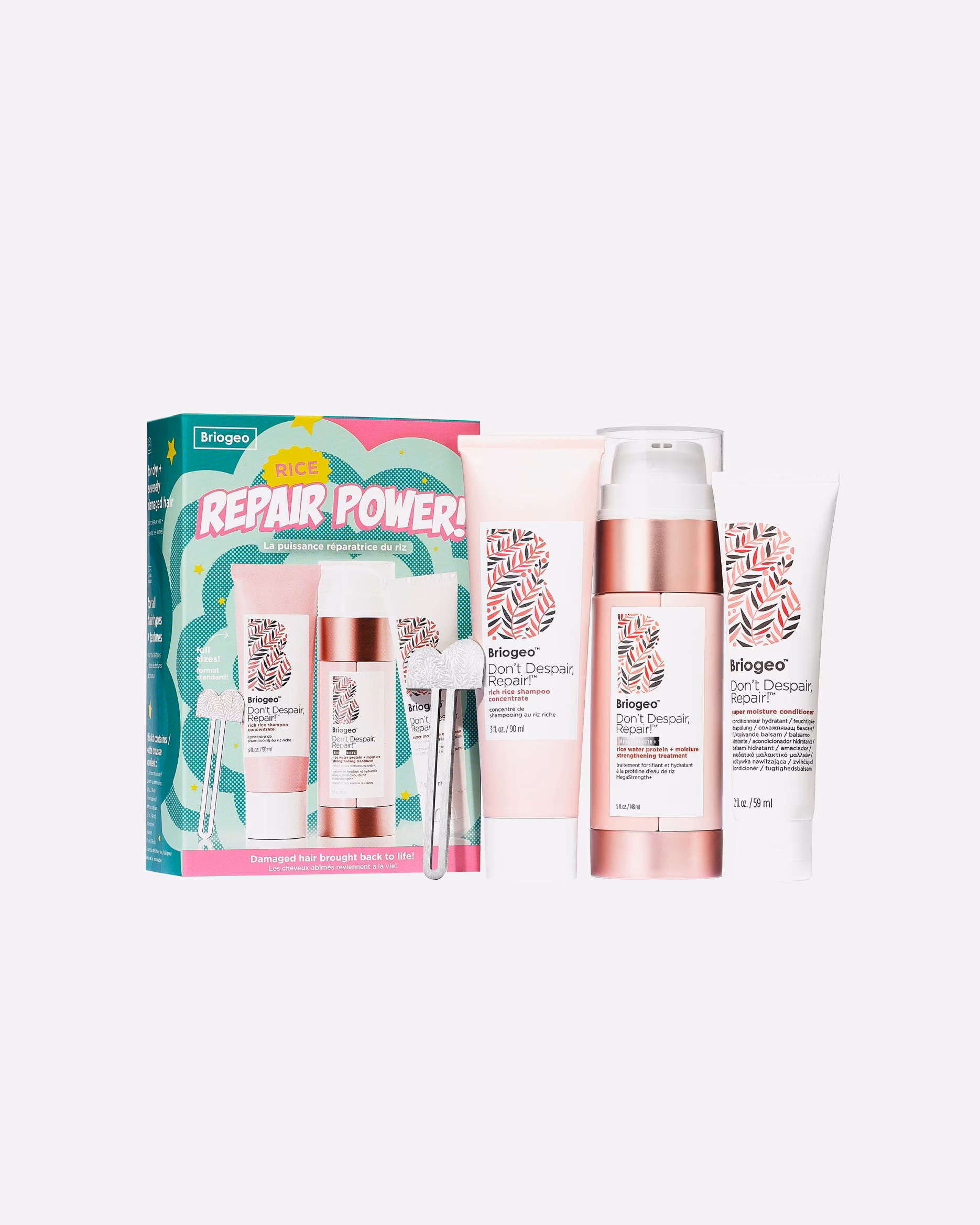 Briogeo hair care set Dont Despair, Repair!™ Rice Repair Power