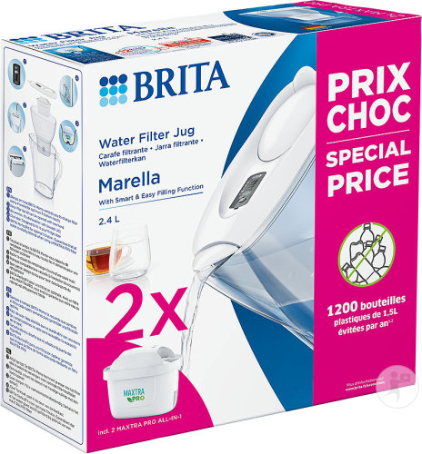 Brita Bundle Marella Cool White + 2 Maxtra Pro All-In-1 S.P.