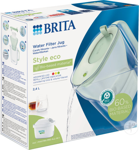 Brita filter carafe Style Eco Cool Powder Green 1 piece
