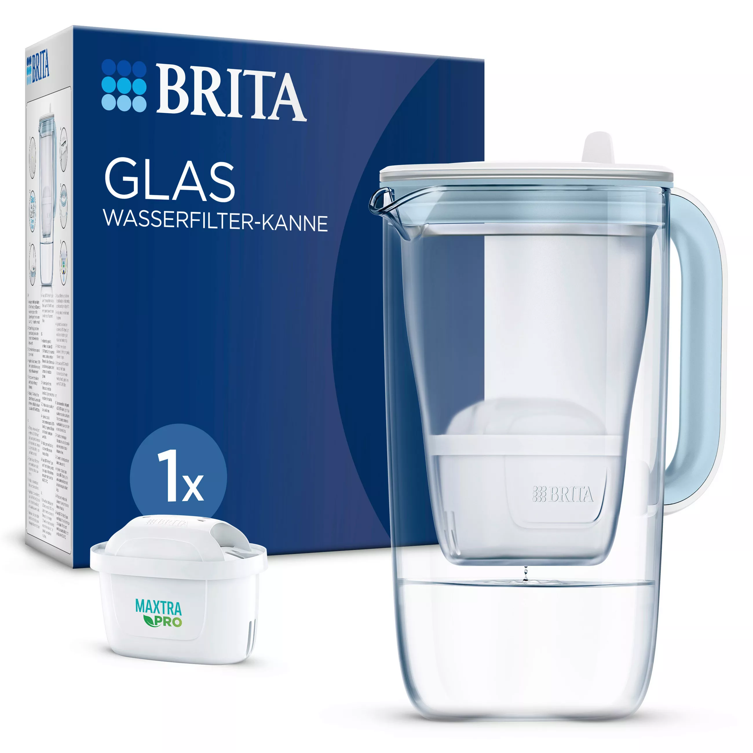 Brita Table Water Filter Model One Clear, Light Blue