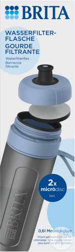 Brita water filter bottle size 0.6 liter model Active Darkblue 1 piece