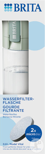 Brita water filter bottle size 0.6 liter model Vital Lightgreen 1 piece