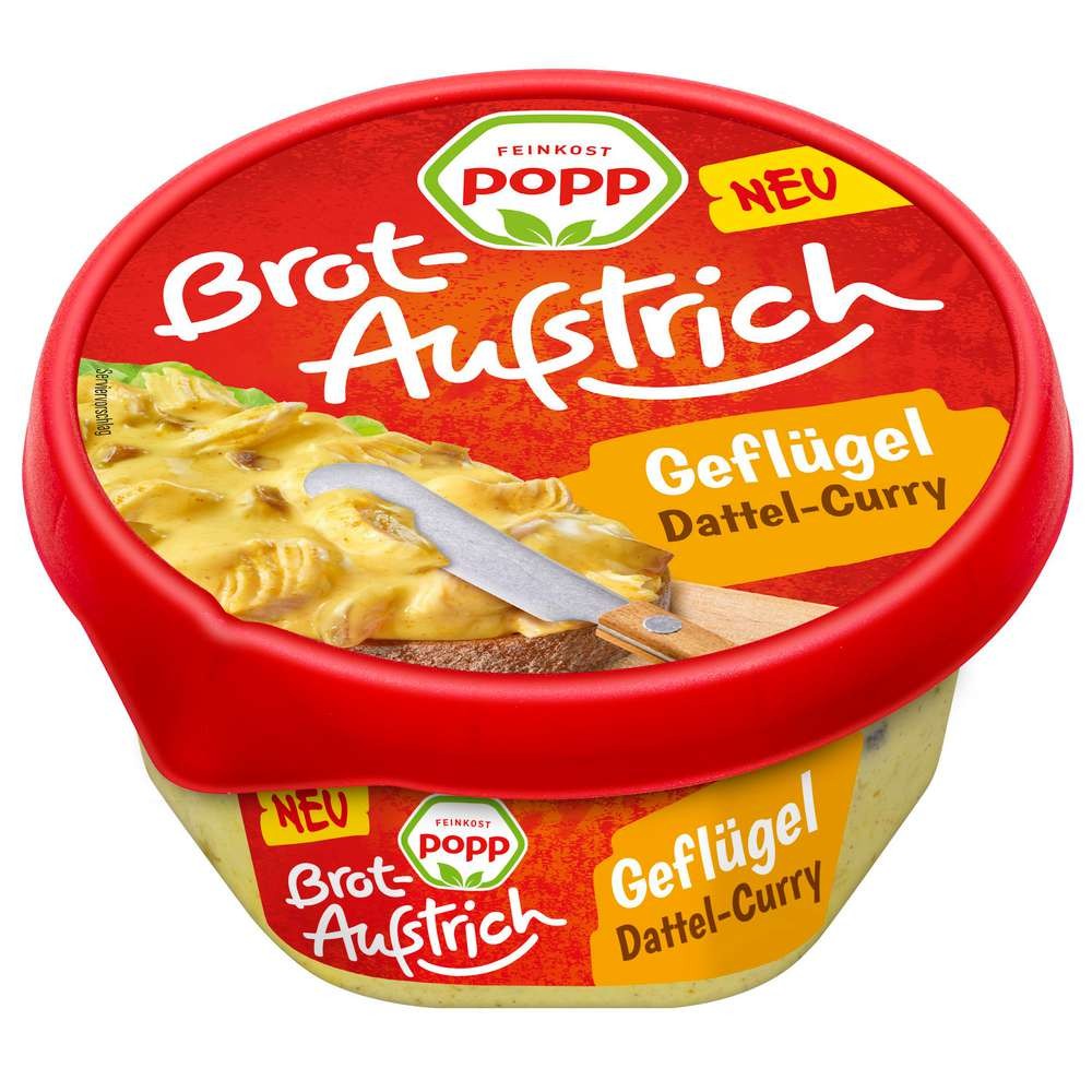 Popp Bread spread, poultry date curry