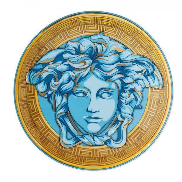 Versace Medusa Amplified Blue Coin bread plate (17cm) by Versace