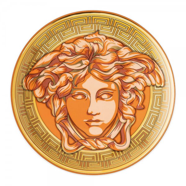 Versace Medusa Amplified Orange Coin bread plate (17cm) by Versace