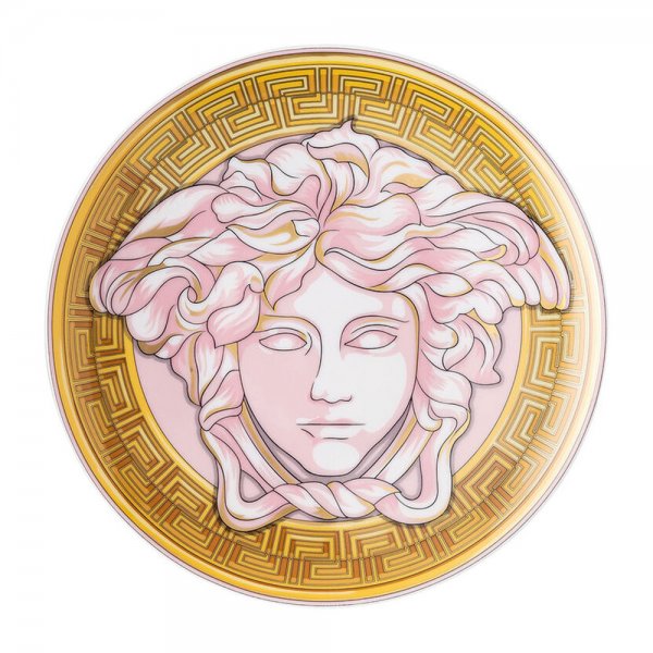 Versace Medusa Amplified Pink Coin bread plate (17cm) by Versace