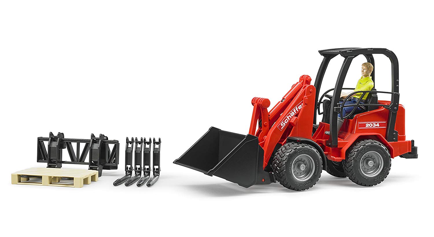 Bruder Brother Sch Ffer Yard Loader With Figure And Accessories
