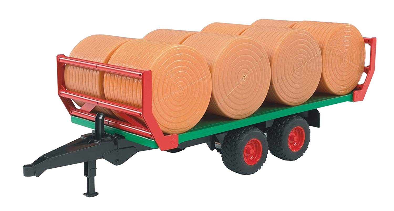 Bruder Bale Transport Trailer With Round Bales