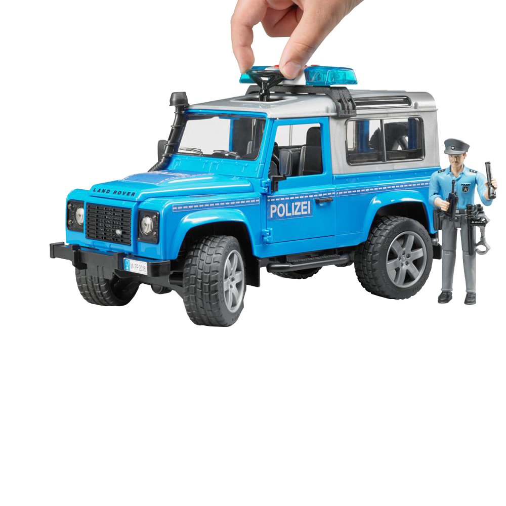 Bruder Land Rover Defender Station Wagon Police Car With Policeman And Equipment B