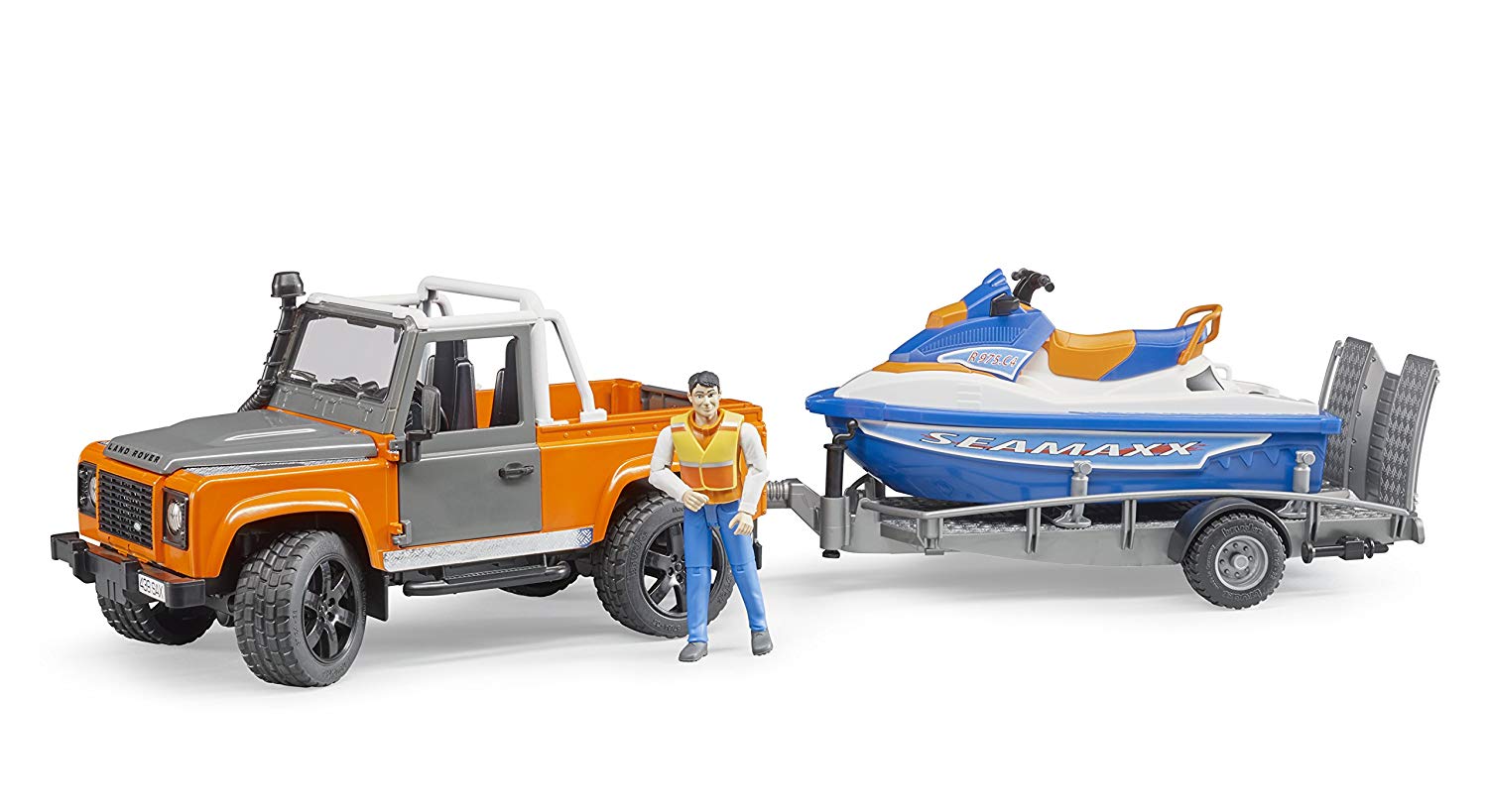 Bruder Land Rover Defender With Pendant Under The Sea And Personality Scooter