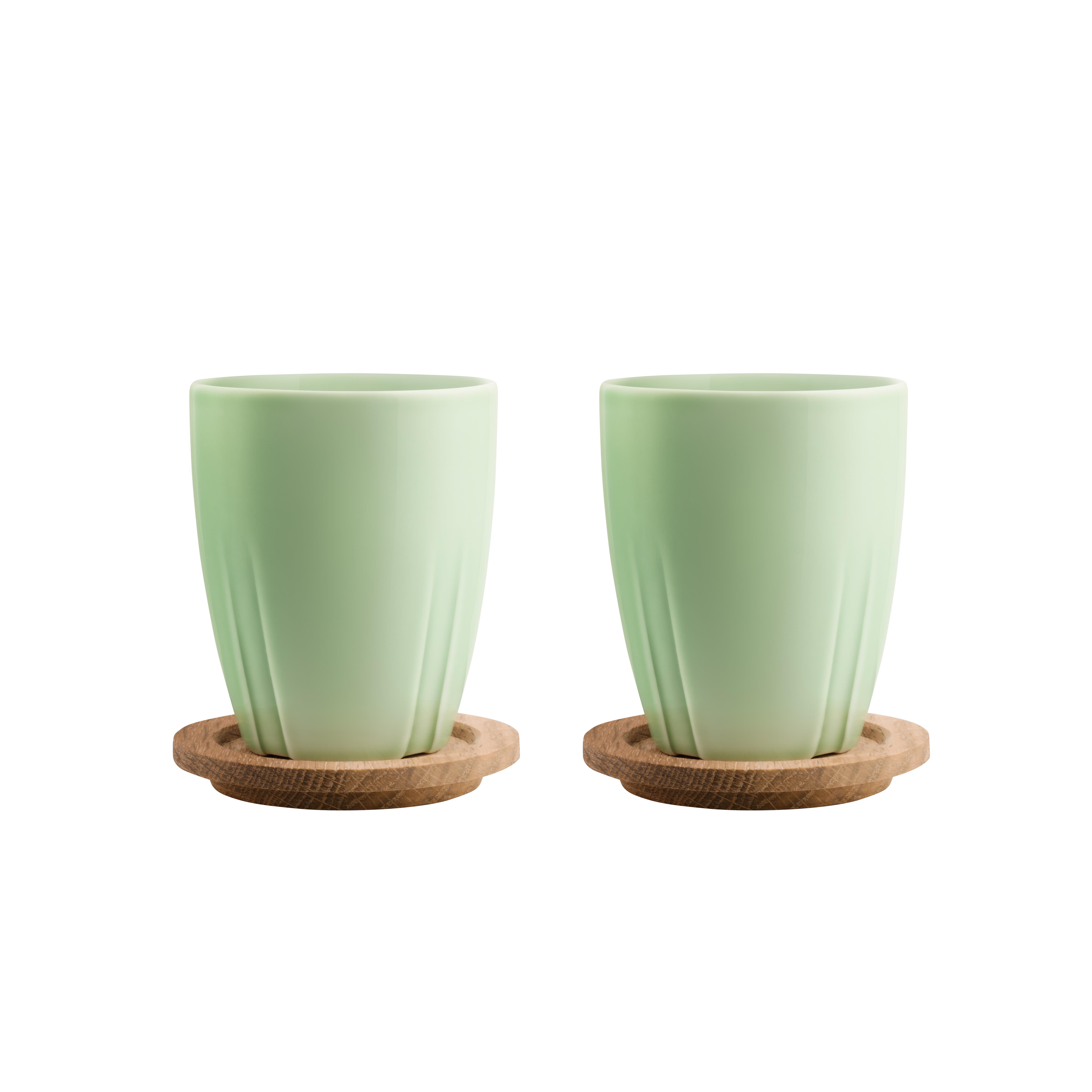 Orrefors Bruk Cup With Wooden Cover 2 Pack