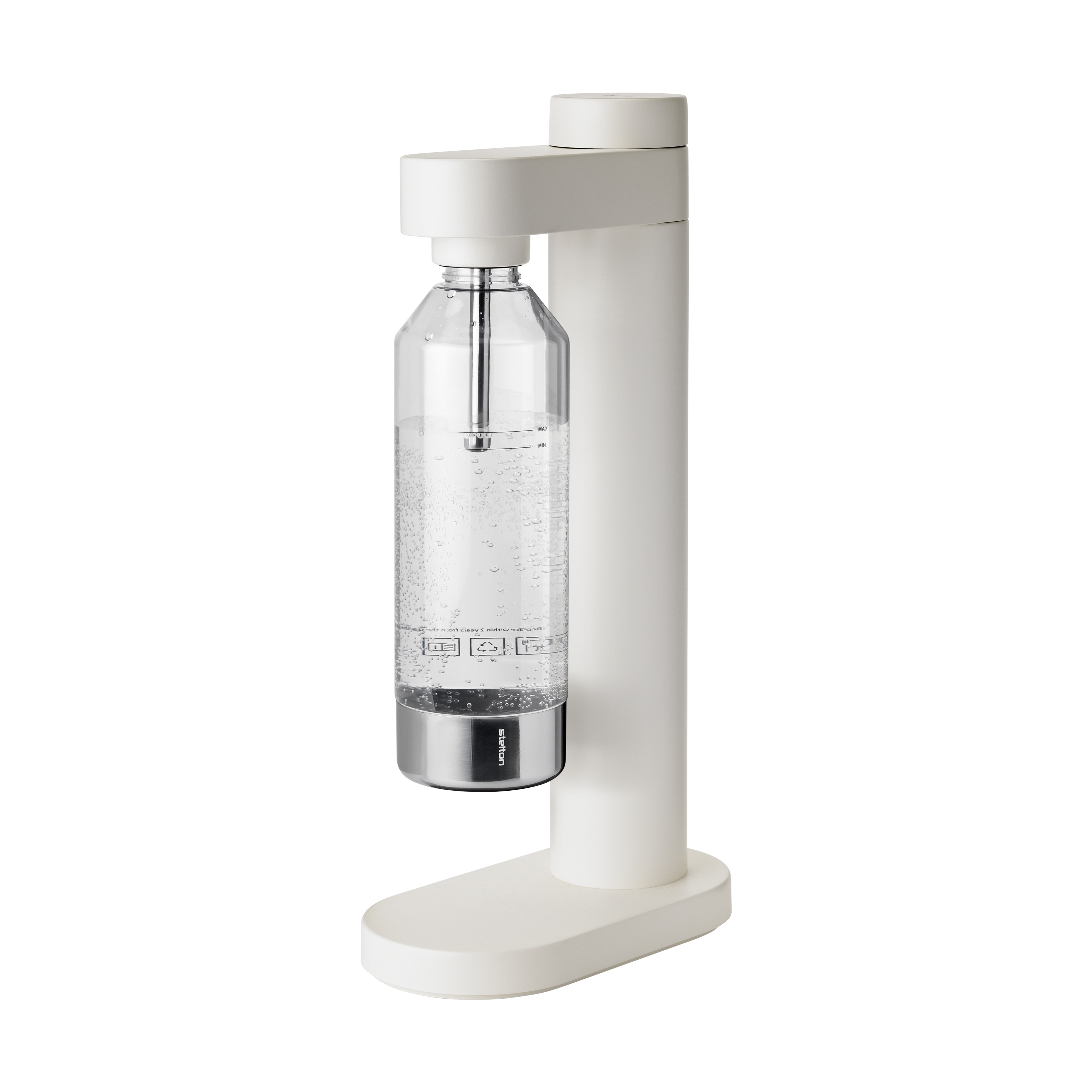 Stelton Brus Sparkling Water Maker, Soft White