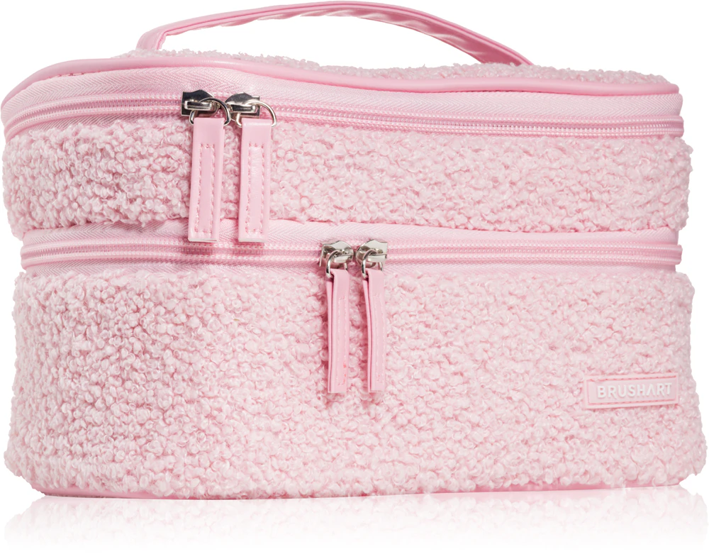 BrushArt Accessories Double-layered fluffy make-up bag with two compartments