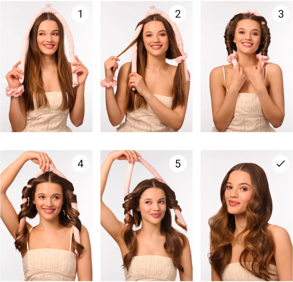 BrushArt Hair Heatless hair curling set Set for winding the hair