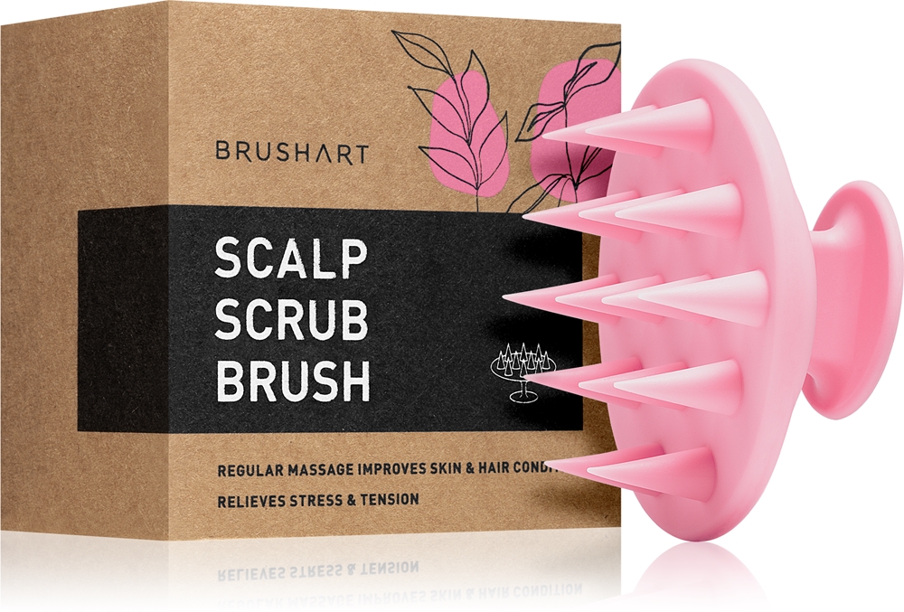 BrushArt Home Salon Scalp scrub brush Massage aid for the hair