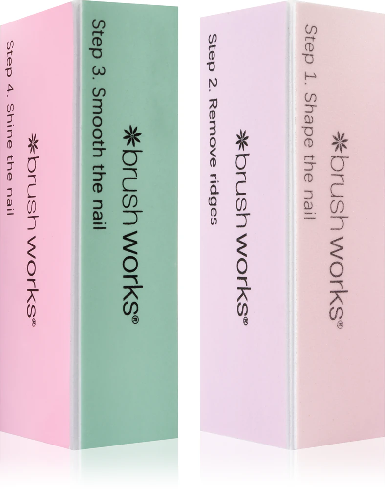 Brushworks Pastel Buffing Blocks Four-sided nail polishing block