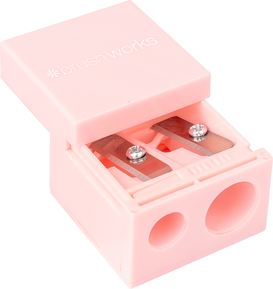 Brushworks Pencil Sharpener double sharpener for cosmetic pencils