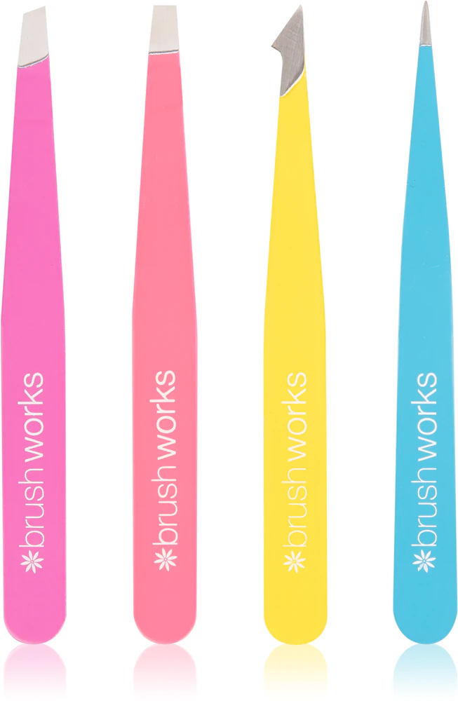 Brushworks Tweezer Set Neon Tweezer Set