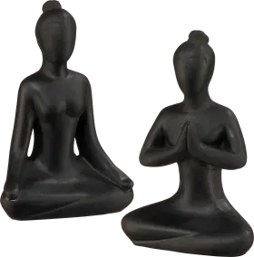Dekorieren & Einrichten Decorate & set up Poly yoga woman, black (10 cm), 1 piece