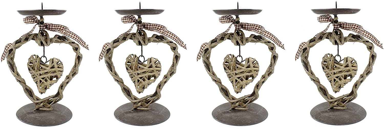 DARO DEKO Daro Deco Candle Holder with Heart Pendant