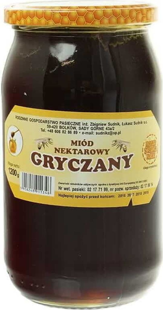 RODZINNE GOSPODARSTWO PASIECZNE SUDNIK Buckwheat nectar honey 1200g SUDNIK