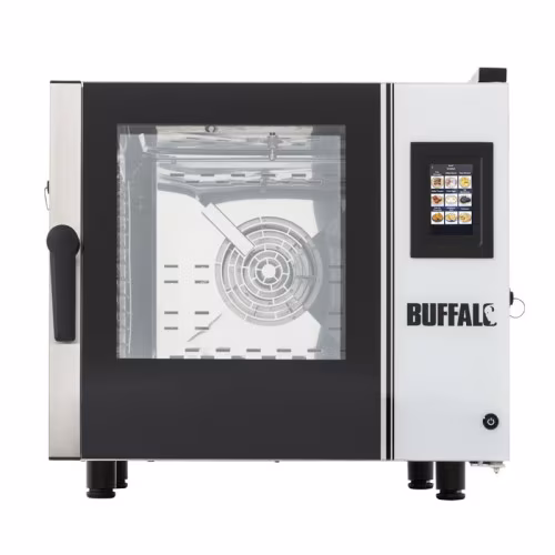 Buffalo 6 GN 1/1 professional compact combi steamer with touchscreen