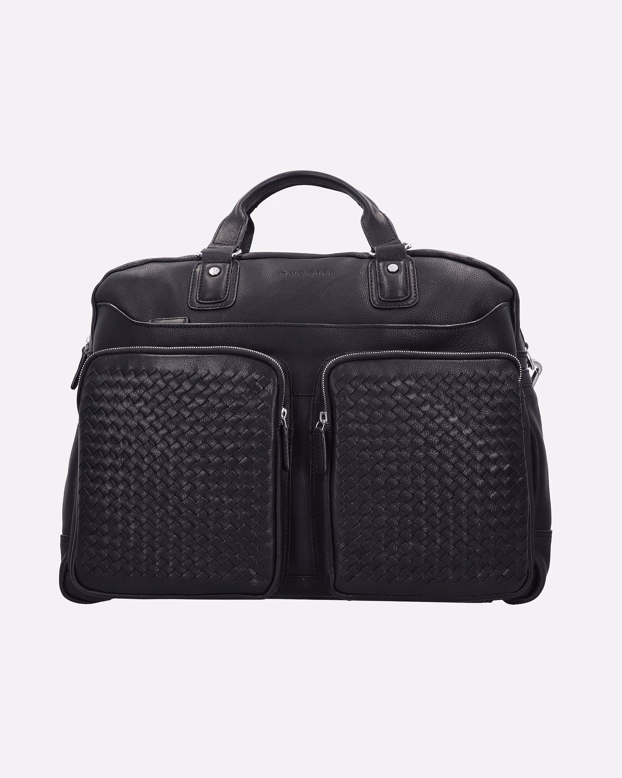 Bugatti laptop bag woven briefcase leather 48 cm Woven Aktentasche Leder 48 cm